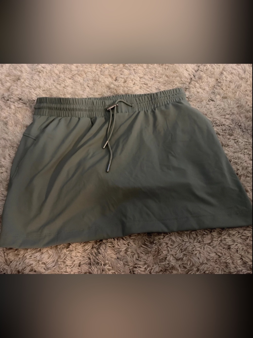 Olive Green Drawstring Skort